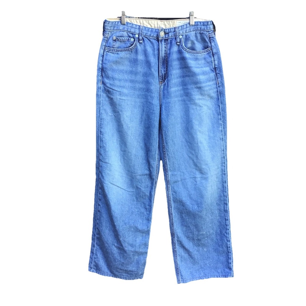 Rag & Bone New York Wide Leg Jeans Women's 29 Light Wash Blue Denim 32x28.5